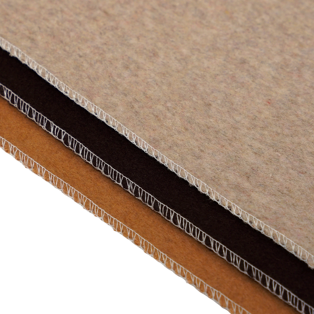 50% صوف، 40% بوليستر، 10% ألياف أخرى، 720 جم/م، لون عجينة الفول، نسيج صوف سميك مزدوج الجوانب، ML-0124-4382-1