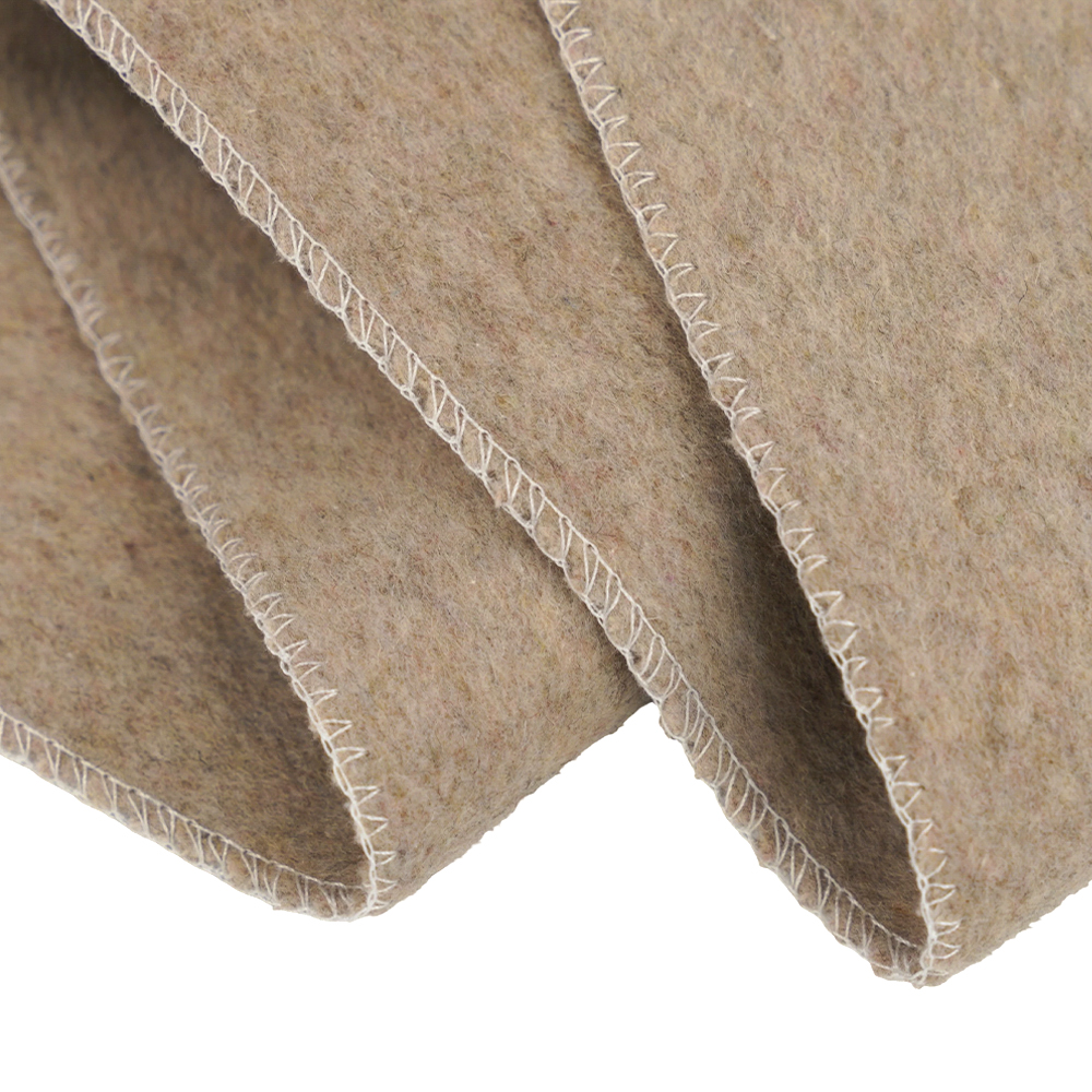 50% صوف، 40% بوليستر، 10% ألياف أخرى، 720 جم/م، لون عجينة الفول، نسيج صوف سميك مزدوج الجوانب، ML-0124-4382-1