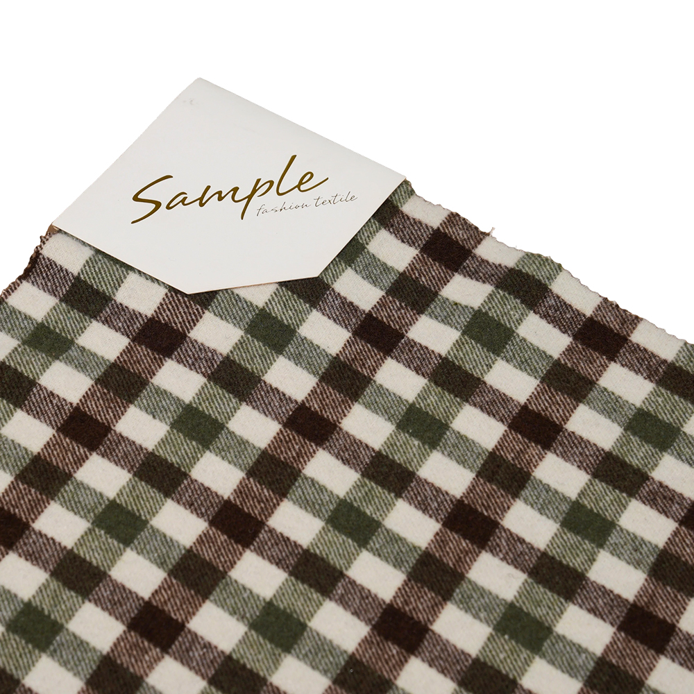 100% أخرى، 410 جرام/متر أخضر، بني وأبيض، خيوط تويد، ML-701234