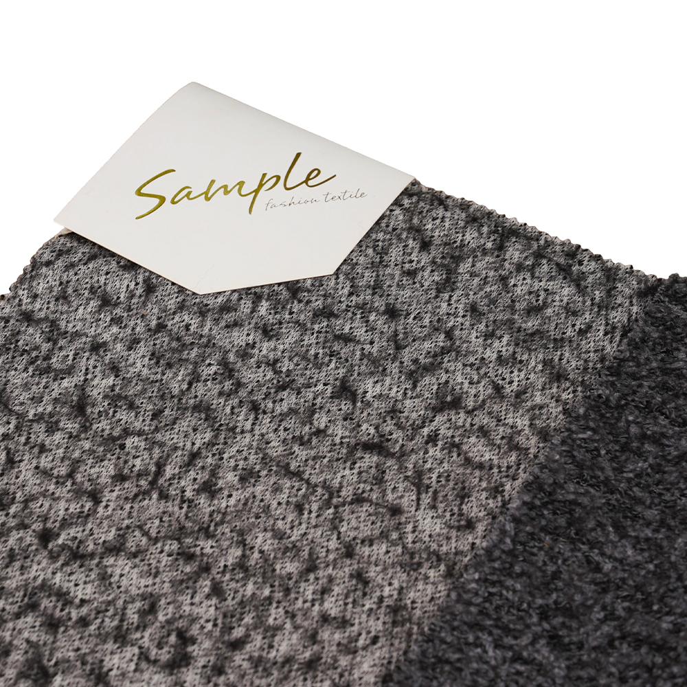 40% صوف، 60% بوليستر، 750 جرام/متر، أسود ورمادي، نسيج صوفي منسوج بالي، ML-70165440-75