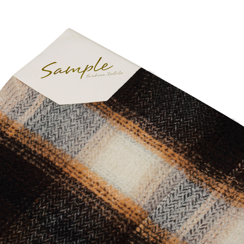 40% صوف، 60% بوليستر، 540 جرام/متر، أبيض وأسود، قماش تويد دائري، ML-8021071