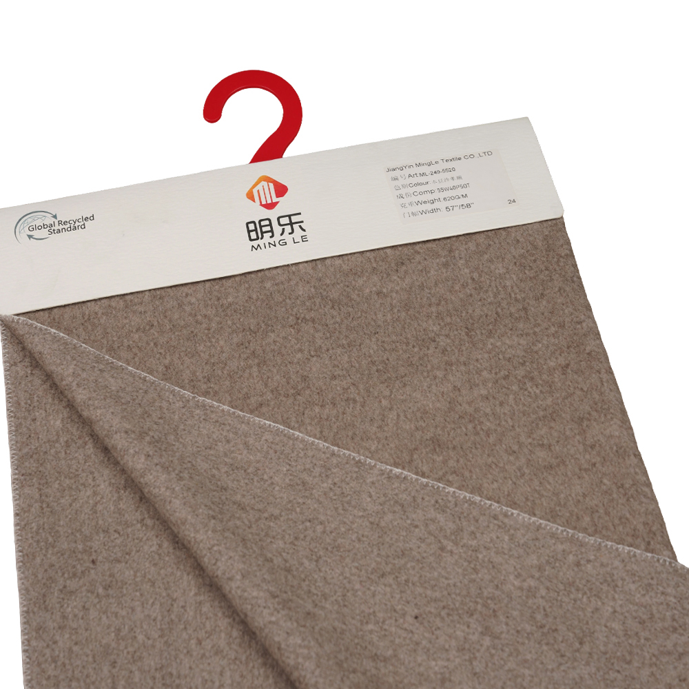 55% صوف، 40% بوليستر، 5% ألياف أخرى، 620 جم/م، معجون فول، طلاء خارجي لوجه واحد، قماش ML-249-5520